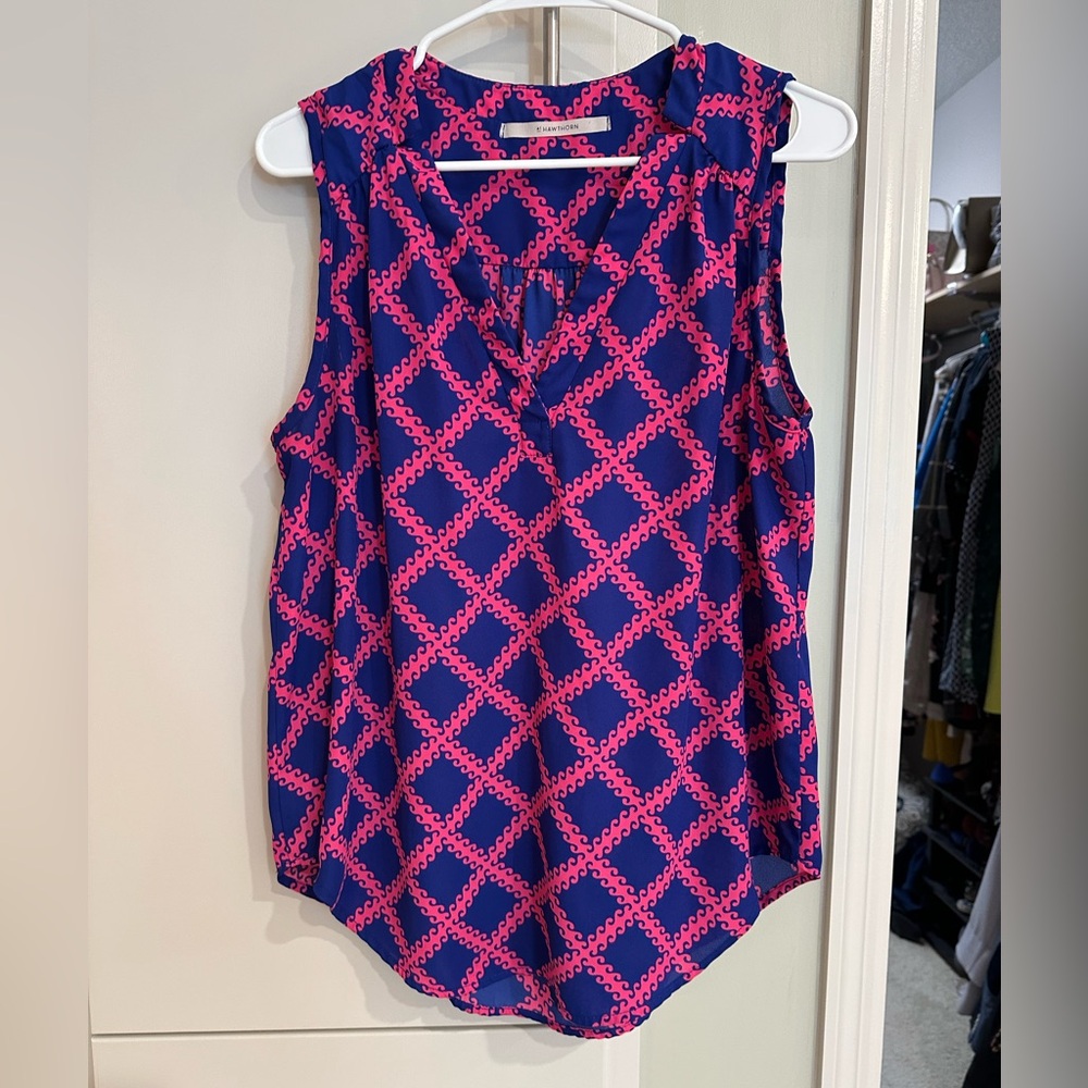41 Hawthorn Pink Geometric Blouse